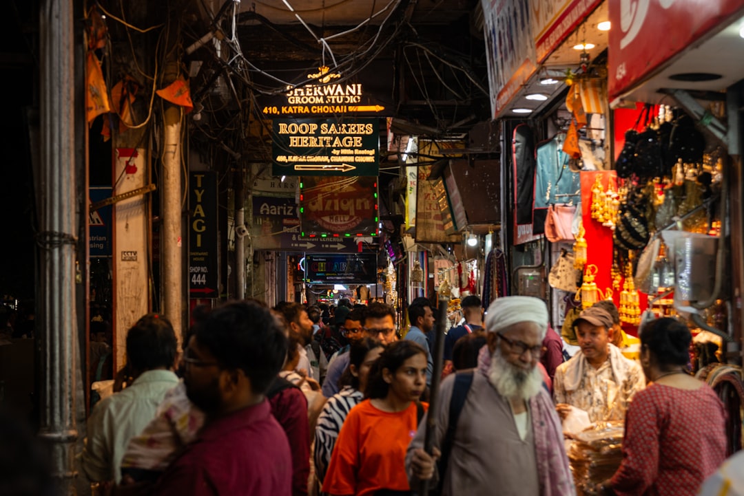 Vibrant local atmosphere near Khanna Cinema and Mahesh Guest House